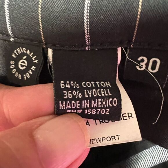 New Rare ETICA Lana Trouser Button Fly Cuffed Wide leg Jeans Stripe Detail Sz 30 - Picture 5 of 8